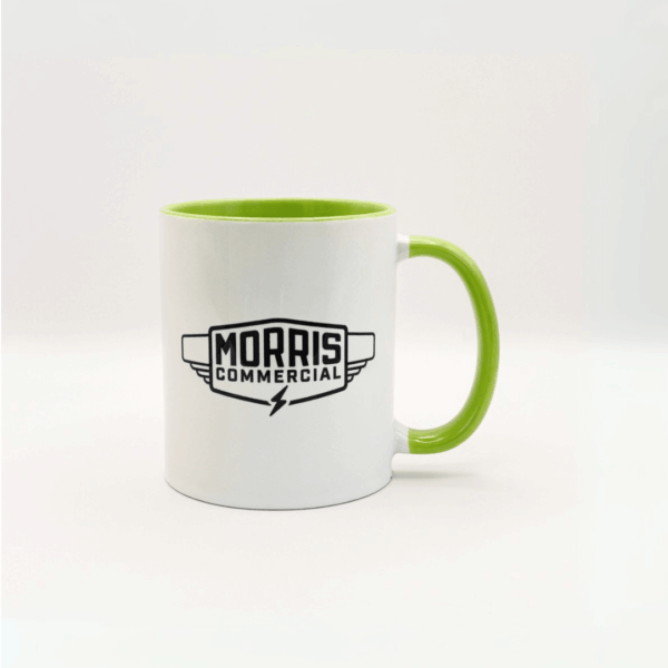 A Colourful Hot Drinks, Microwave Safe, Drinks Mug, availble in the Morris Commercial Shop. 
