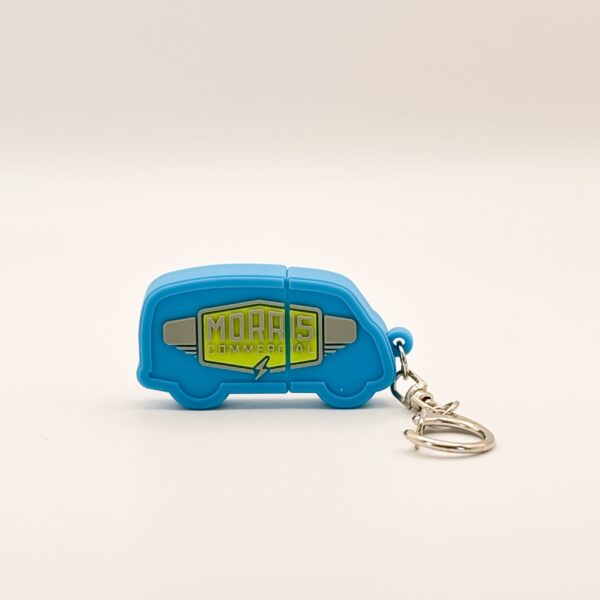 Morris Commercial USB Keychain. An electric van themed USB keychain.