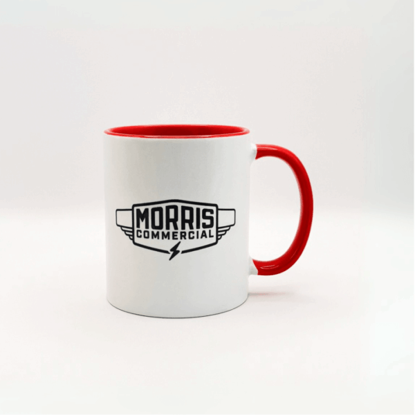 A Colourful Hot Drinks, Microwave Safe, Drinks Mug, availble in the Morris Commercial Shop. 
