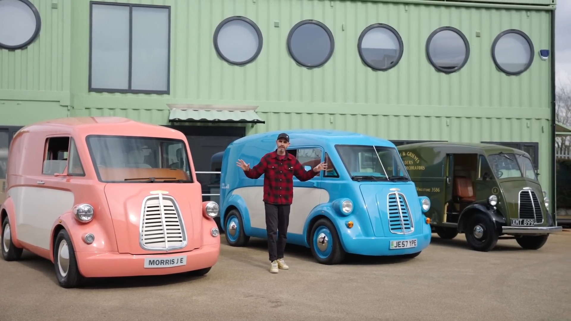 Jonny Smith with JE1, JE2 and original J-Type van